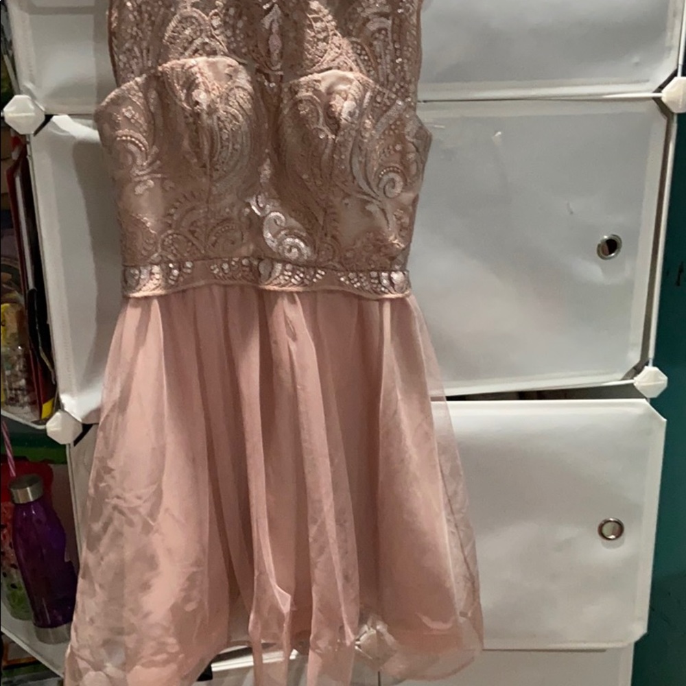 Light pink mini dress